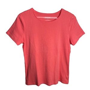 Talbots Coral Short Sleeve Top